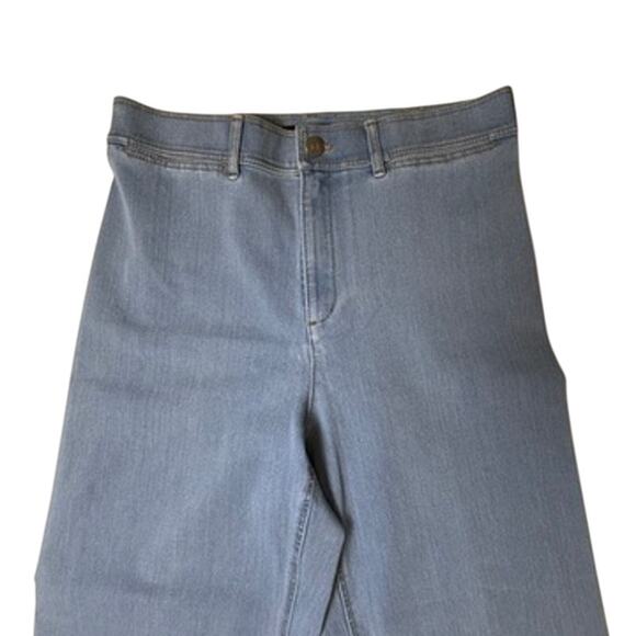 Lafayette 148 NY Clarke Blue Ombre Wide Leg High Rise Jeans Size 6 - Picture 5 of 14